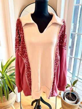 7th RAY | Sequin Detail Pullover